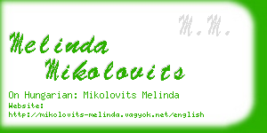 melinda mikolovits business card